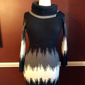 Sandra Darren Cowl Neck Sweater Dress LG Like New!